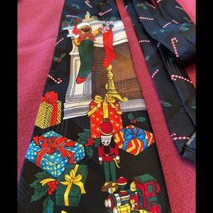Ugly Tie Party must-have. Novelty Christmas tie is bright enough w/o battery.